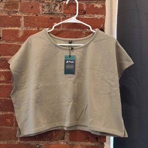 P'tula The Debbi Simplified Crop Tee in Molive